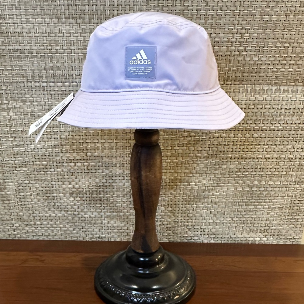 🌟4xHP🌟Adidas Lavender Aeroready Foldable Recycled Polyester Bucket Hat OSFM - Picture 1 of 8